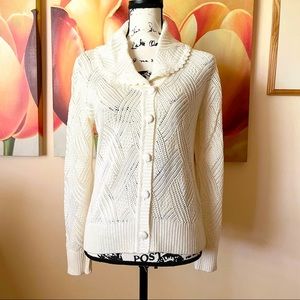 Vintage Crochet Knit Cardigan #0111